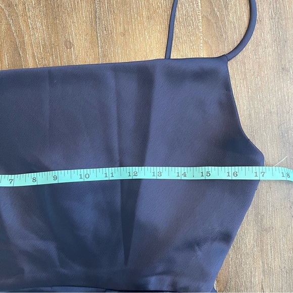 Formal Vivian Diamond Elegant Evening Low Back Maxi Gown Cowl Neck Side Slip S/M - Picture 4 of 12